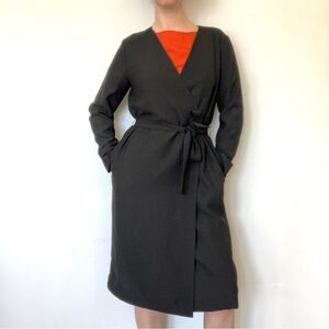 COS Black wrap dress in size 8 CA